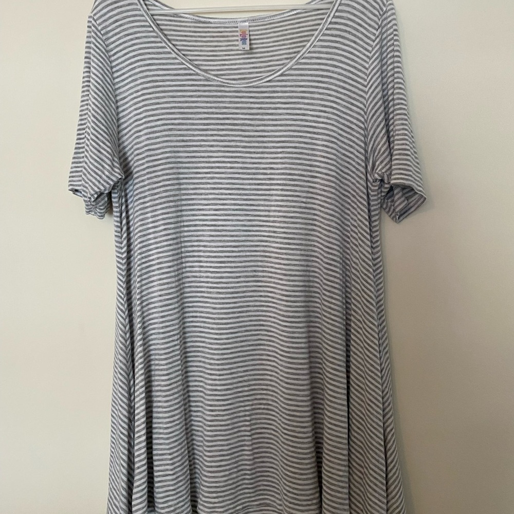 Striped long top